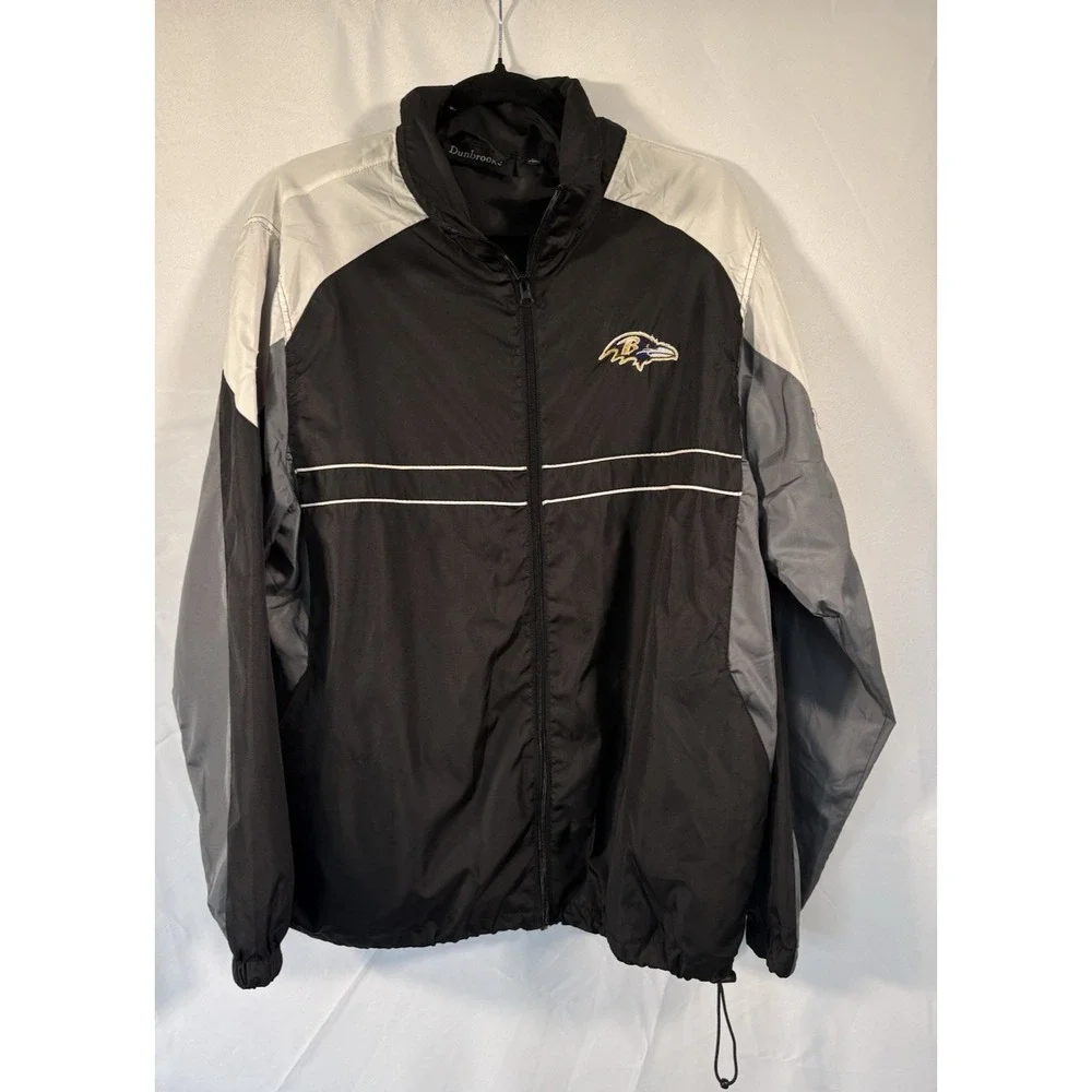 Dunbrooke windbreaker size L Baltimore Ravens‎ full zip long sleeve
